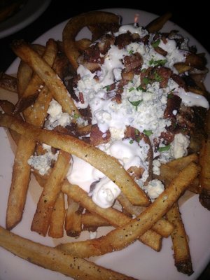 Amish Blue Cheese and smoked bacon fries
